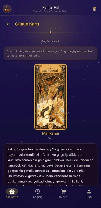 Falita Türkçe günün tarot kartı ve günlük kart yorumu
