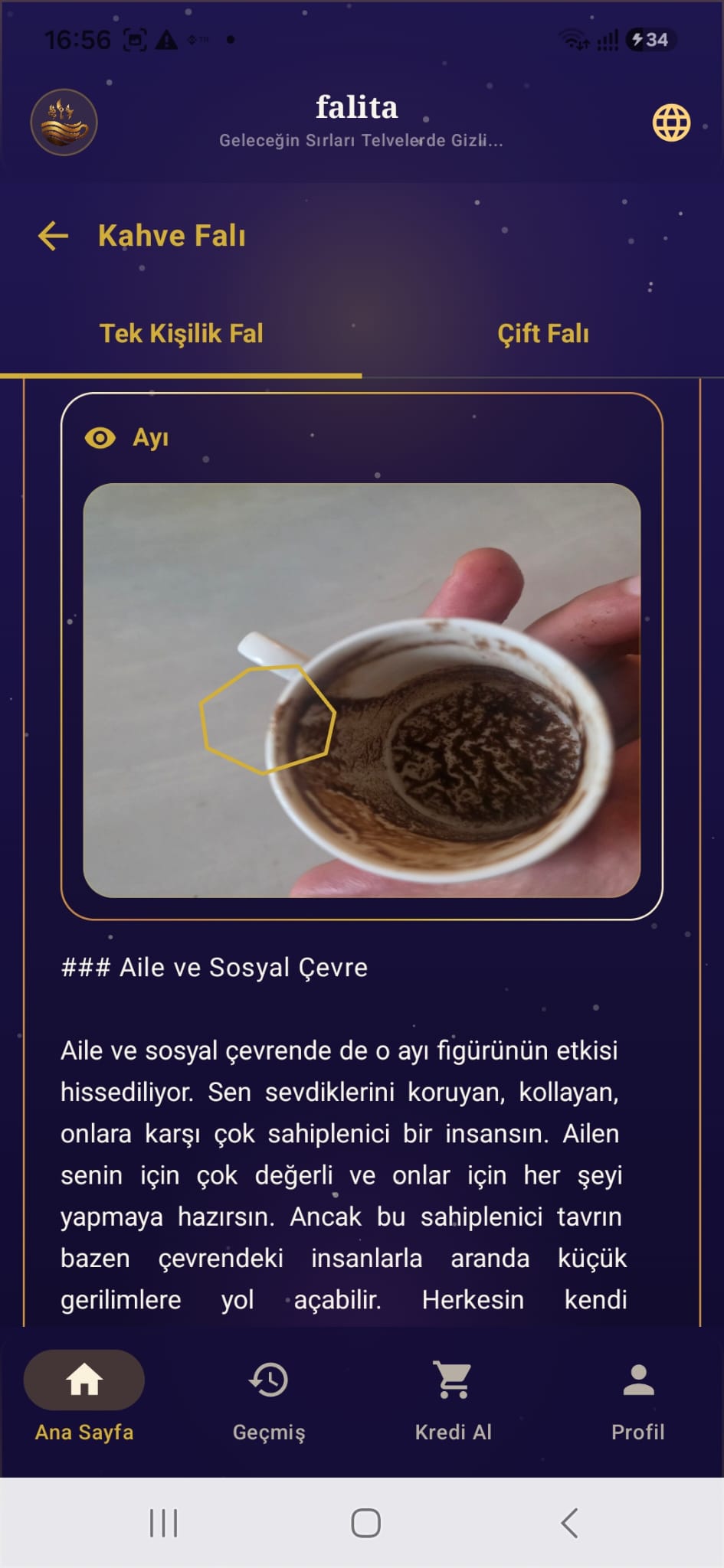 Falita detects coffee grounds symbols for AI coffee reading