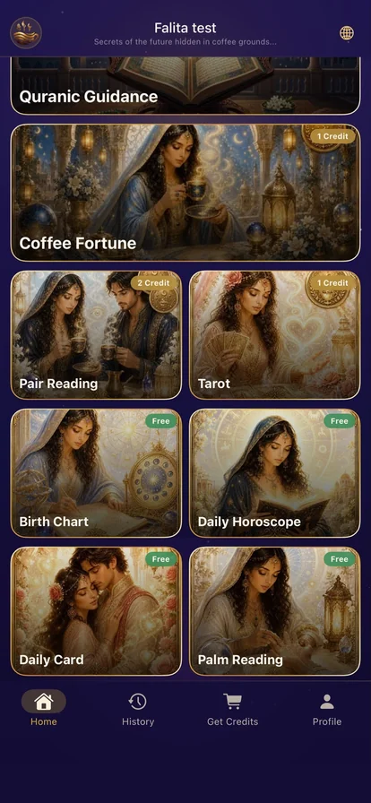 Falita AI coffee cup reading app