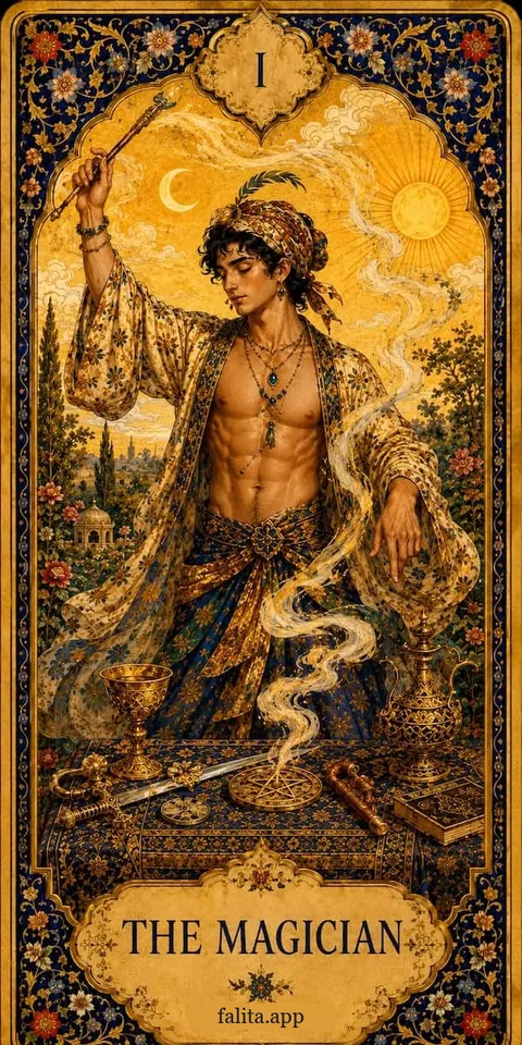 Falita AI tarot reading card meaning: الساحر