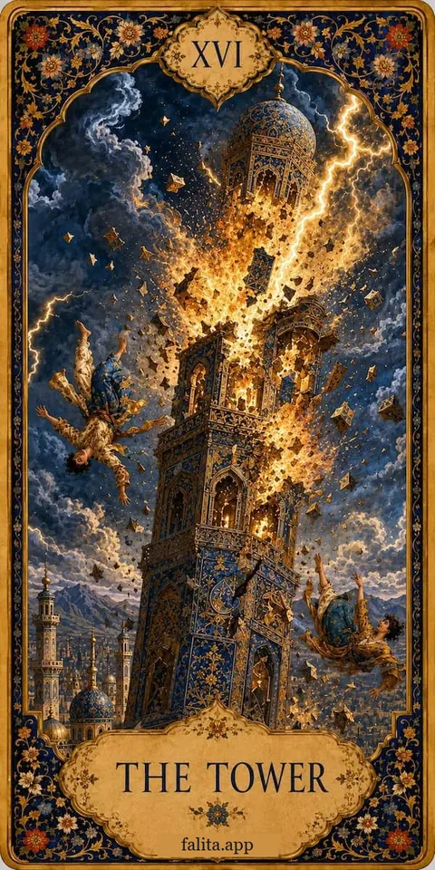 Falita AI tarot reading card meaning: البرج